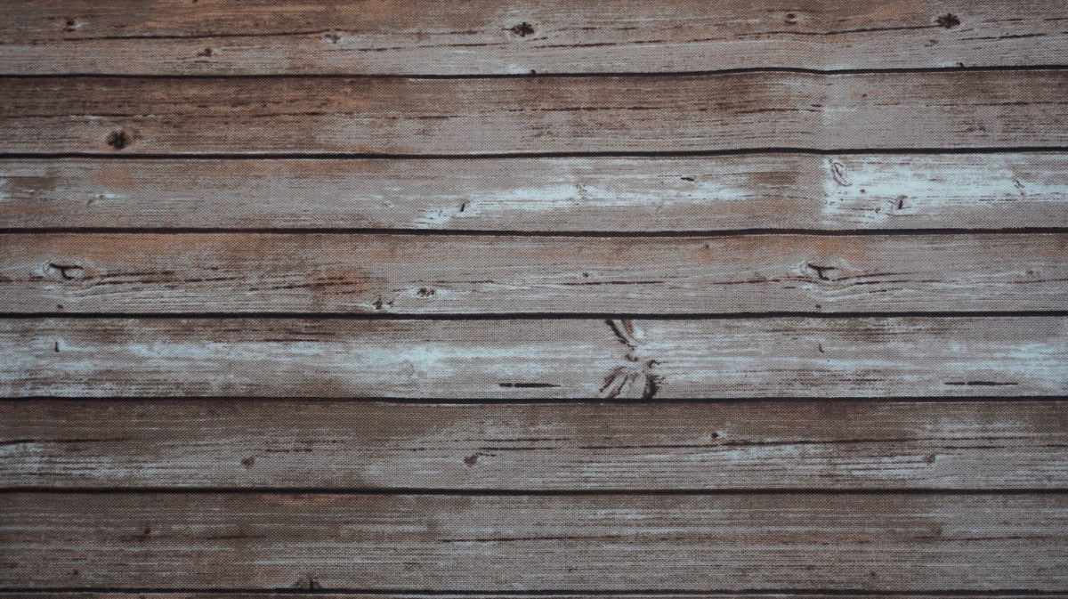 100 Cotton Warm Winter Wishes Timber Planks Hab & Fab