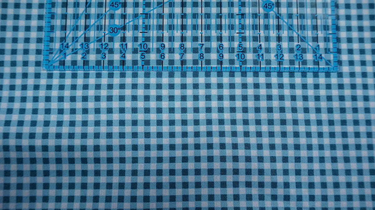 100% Cotton - Beautiful Basic - Blue Checks – Hab & Fab