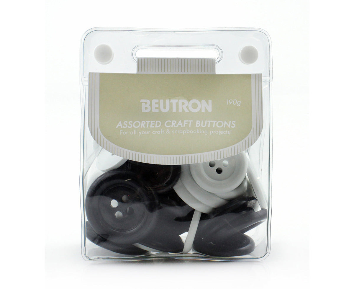 Beutron Assorted Buttons - Extra Large Black and White - 190g – Hab & Fab